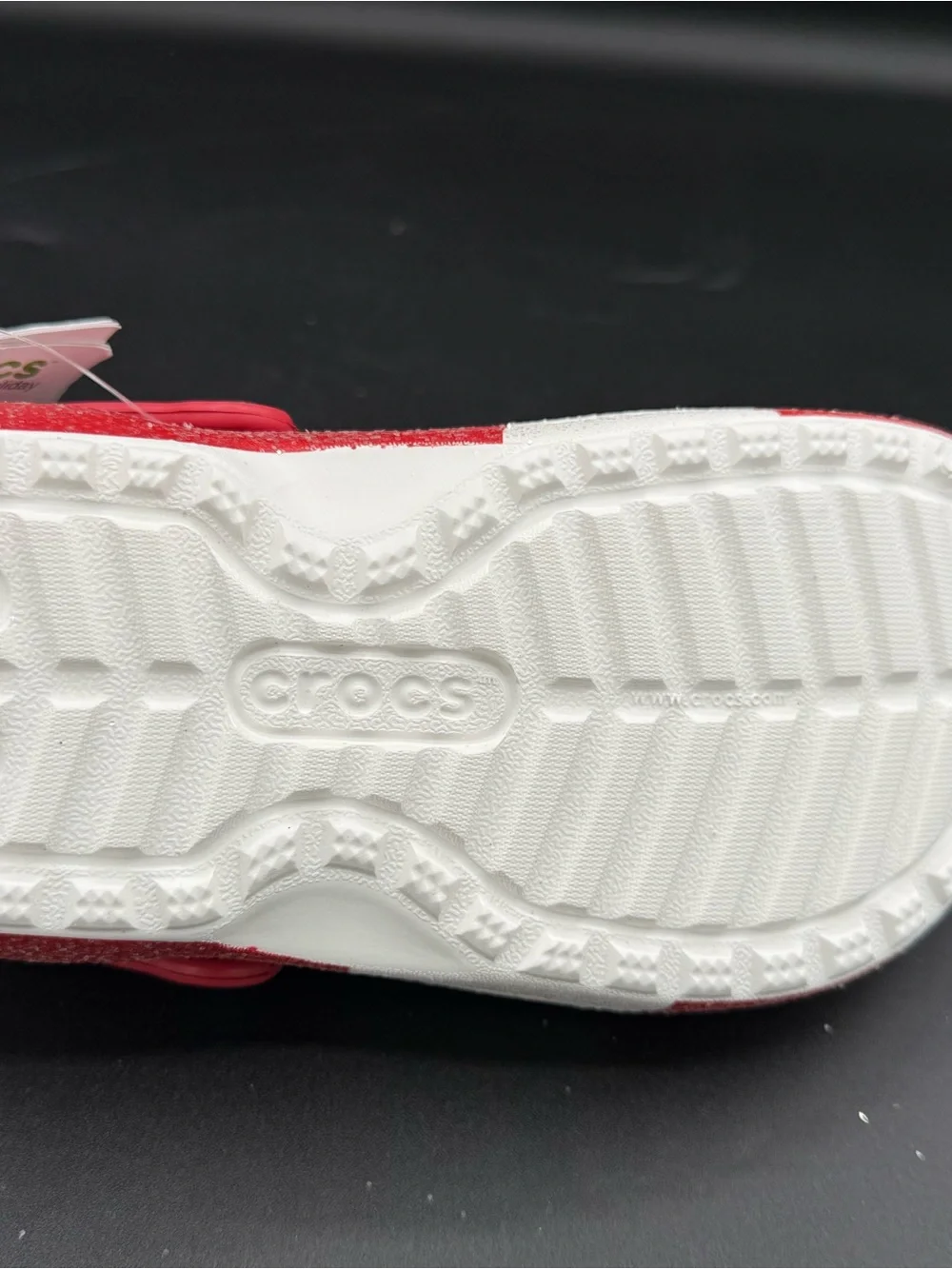 CROCS Kids Red & White Swirl Clog Sandals